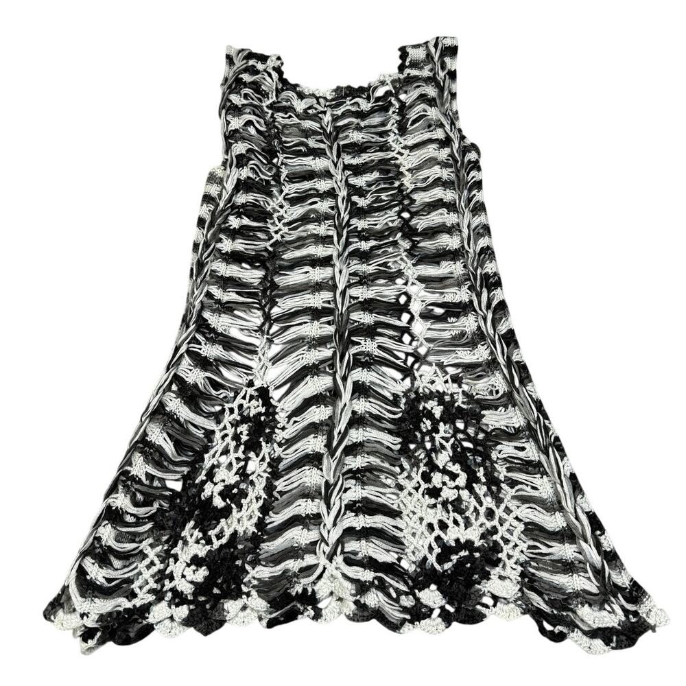 Vivid Collection of ny Womens Size S Open Knit Sleeveless Tunic Top